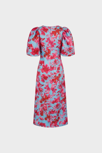 Women's V-Neck Floral Midi Dress