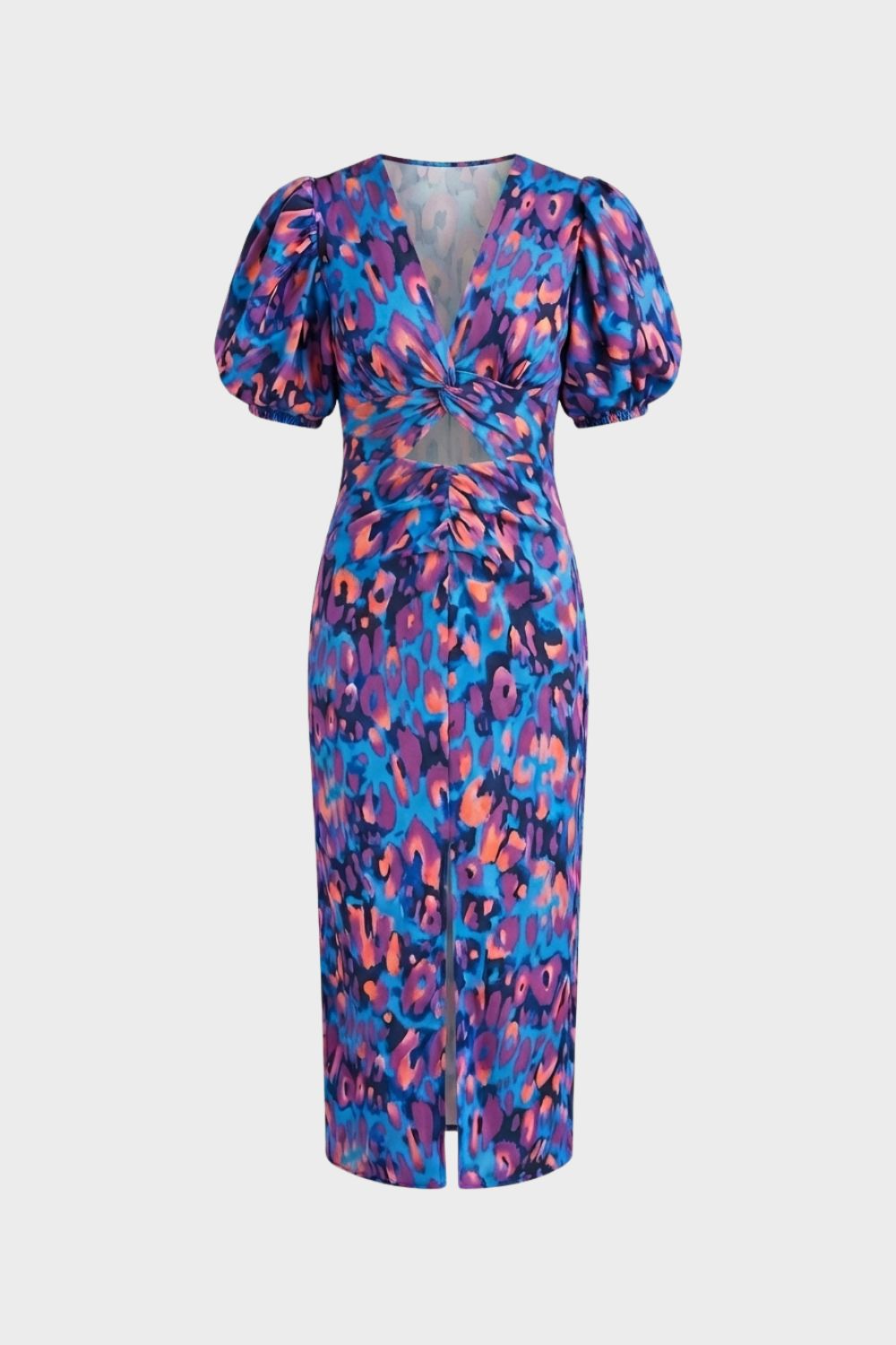 Women's V-Neck Floral Midi Dress
