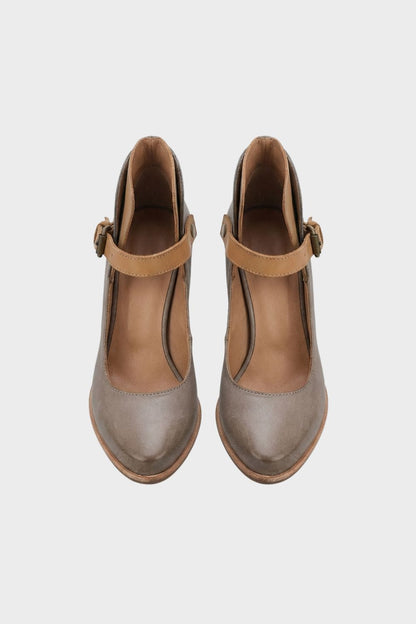 Women's Strapped Block Heel Pumps