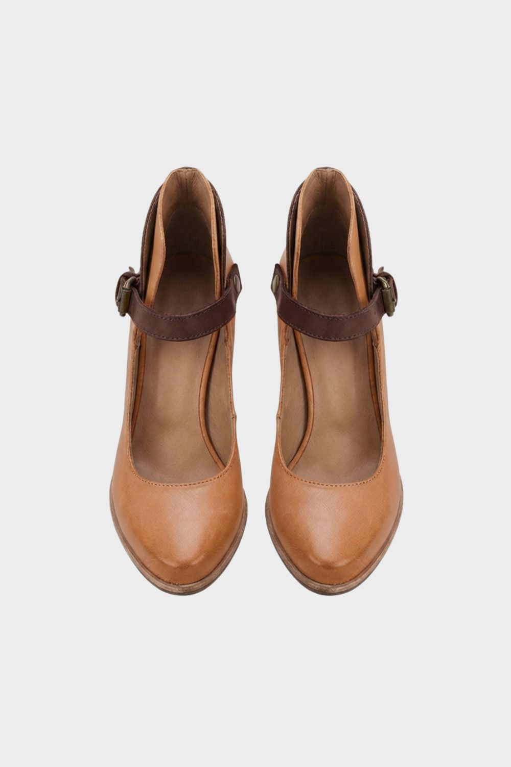 Women's Strapped Block Heel Pumps