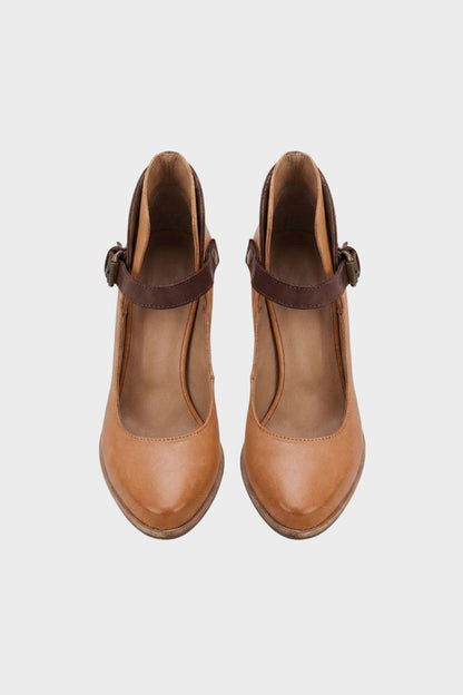 Women's Strapped Block Heel Pumps