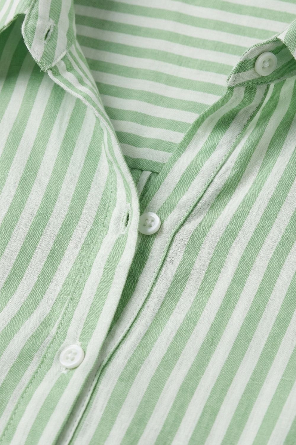 Women's Striped Shirt Dress with Button Placket
