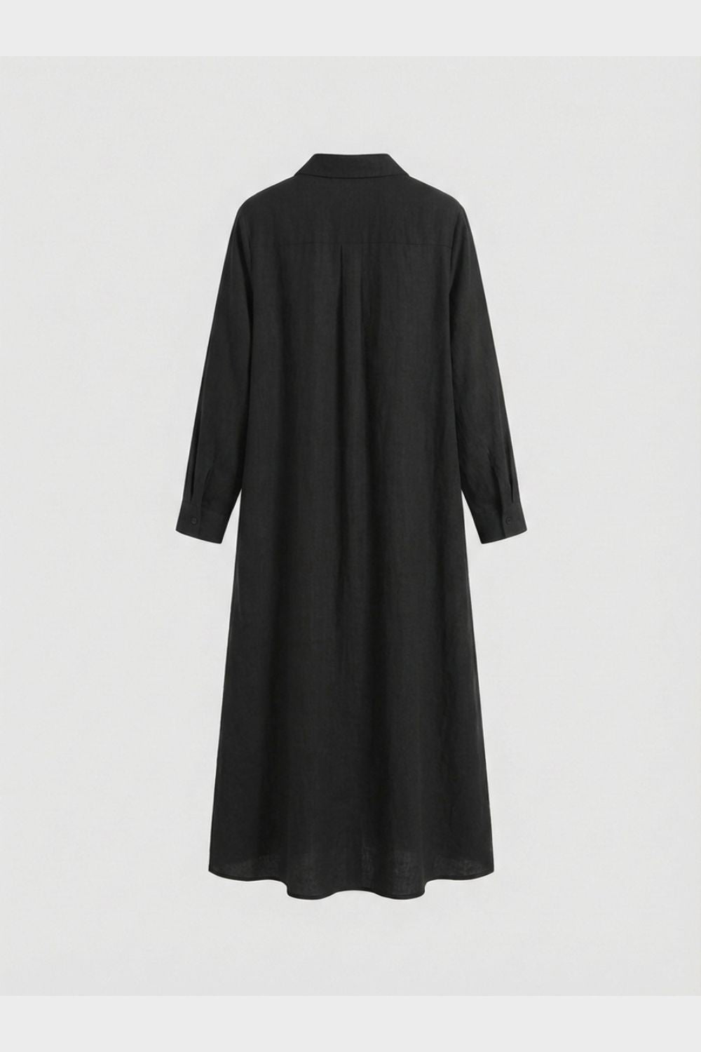 Women's Button Placket Long Shirt Dress