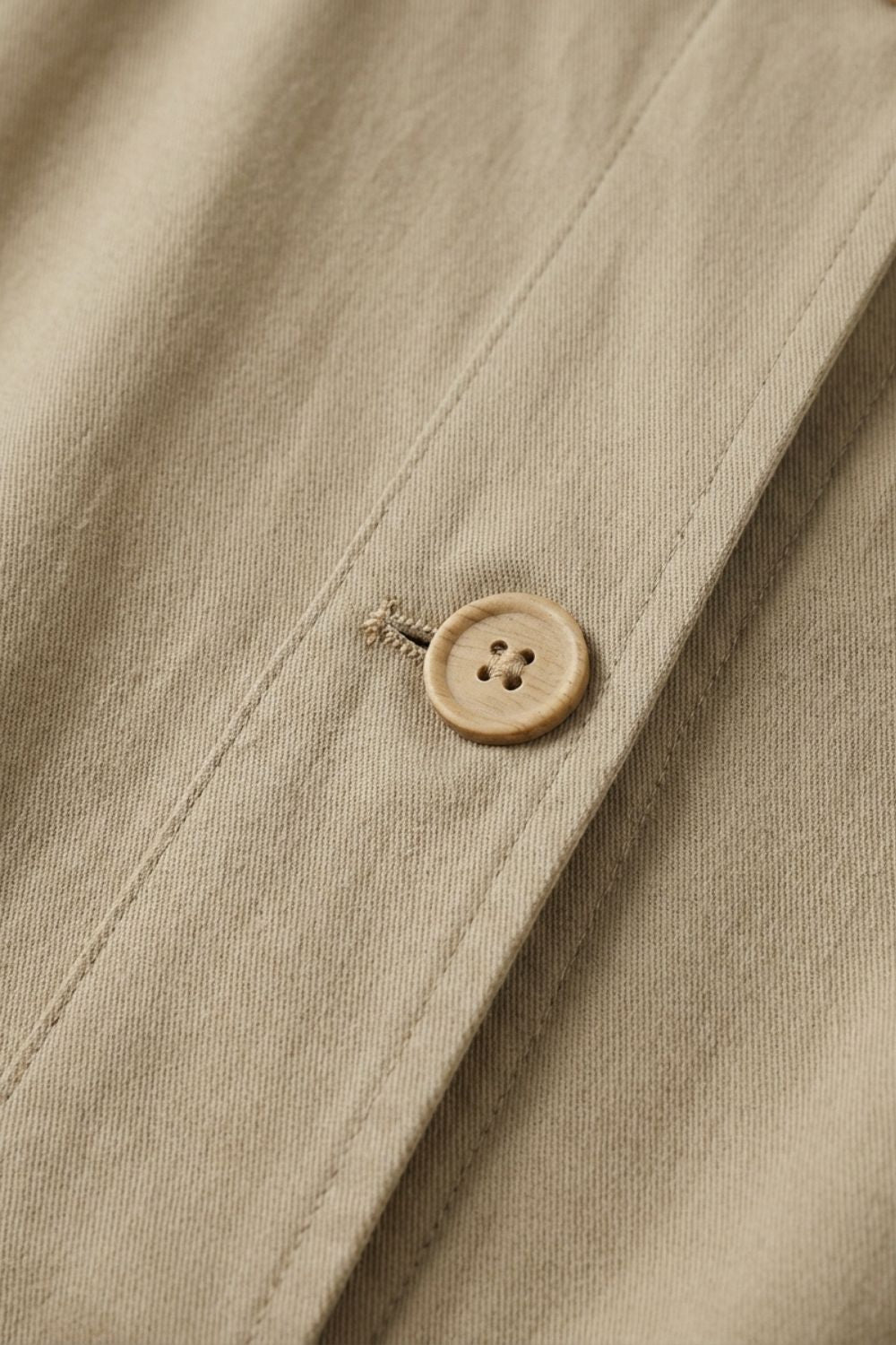 Women's Long Hooded Coat with Button Placket
