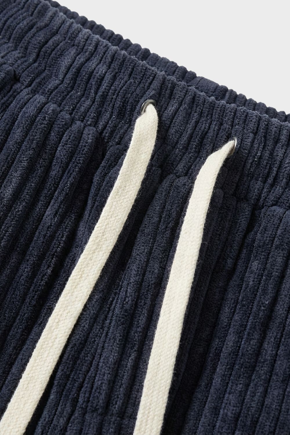 Men's Wide Leg Cord Trousers with Elastic Waistband