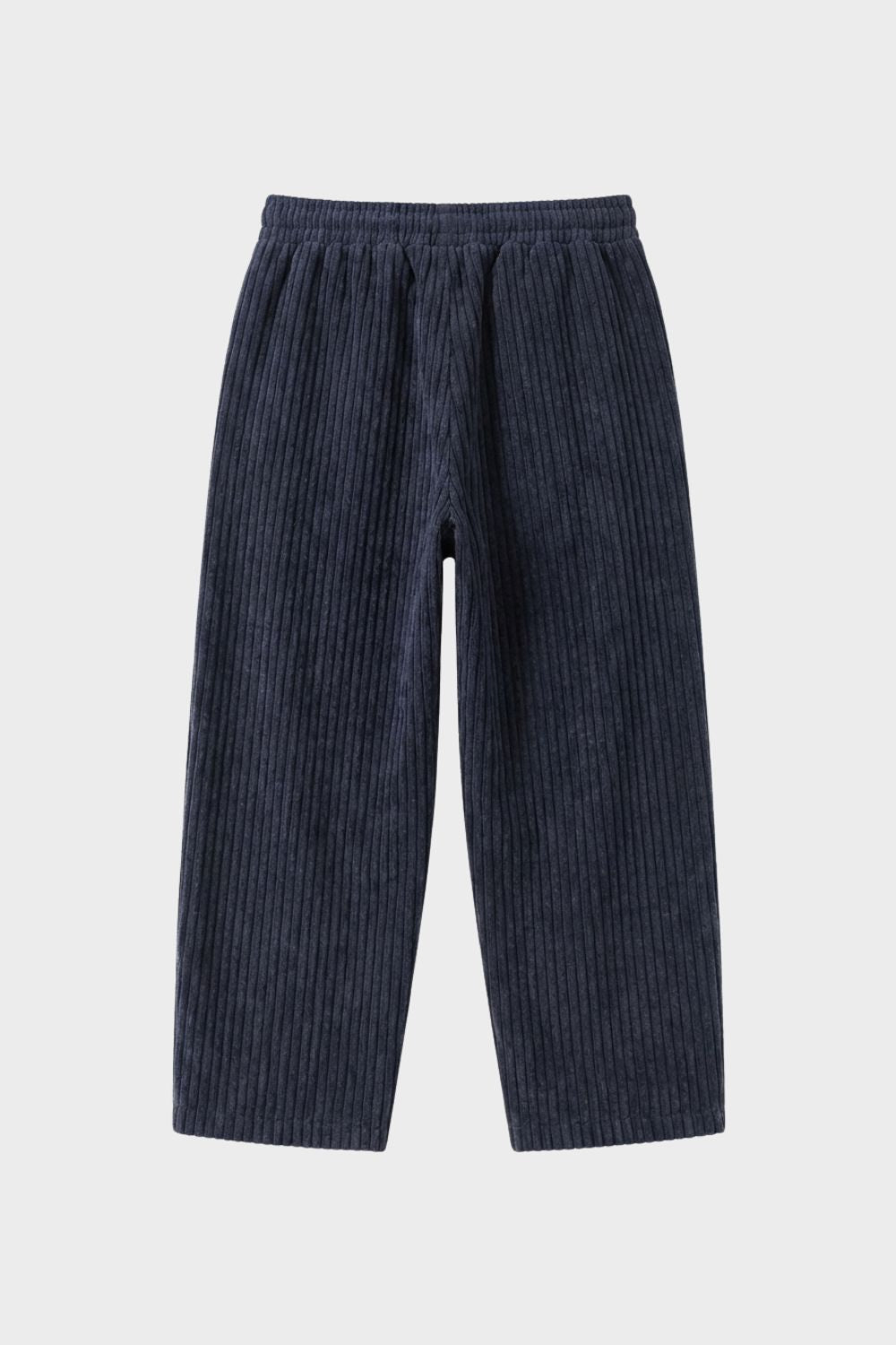 Men's Wide Leg Cord Trousers with Elastic Waistband