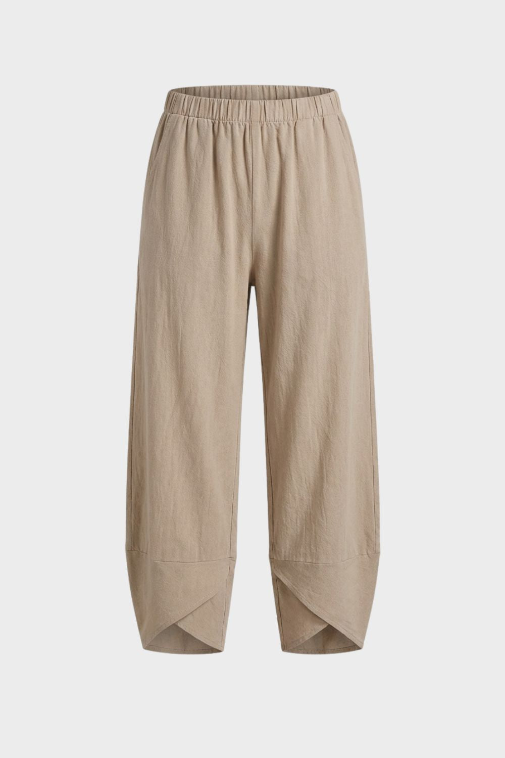 Women's Wide Leg Trousers with Elastic Waistband