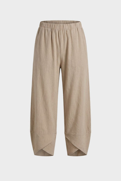 Women's Wide Leg Trousers with Elastic Waistband