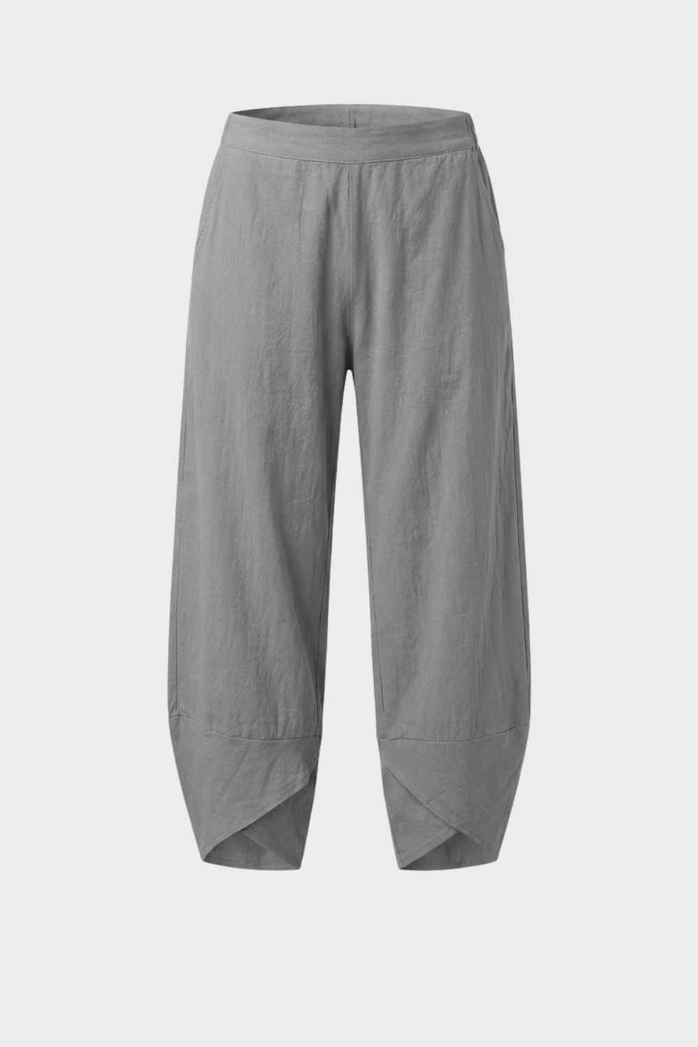 Women's Wide Leg Trousers with Elastic Waistband