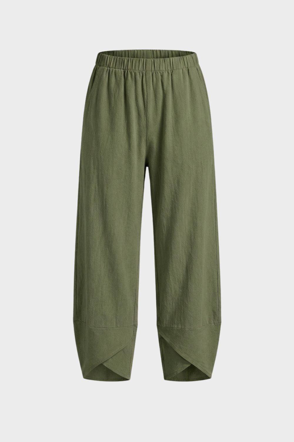 Women's Wide Leg Trousers with Elastic Waistband