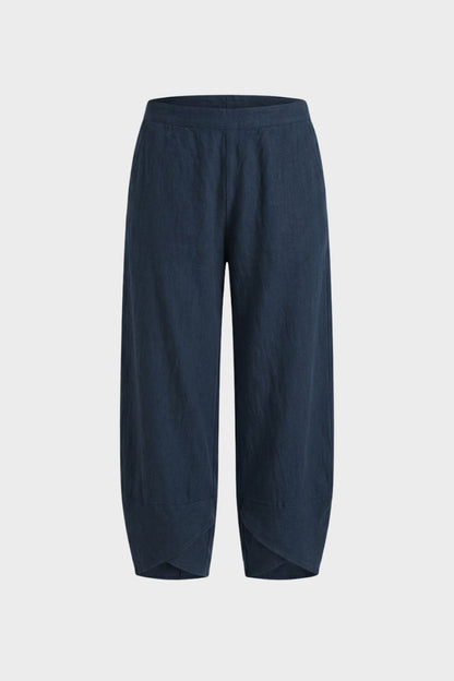 Women's Wide Leg Trousers with Elastic Waistband
