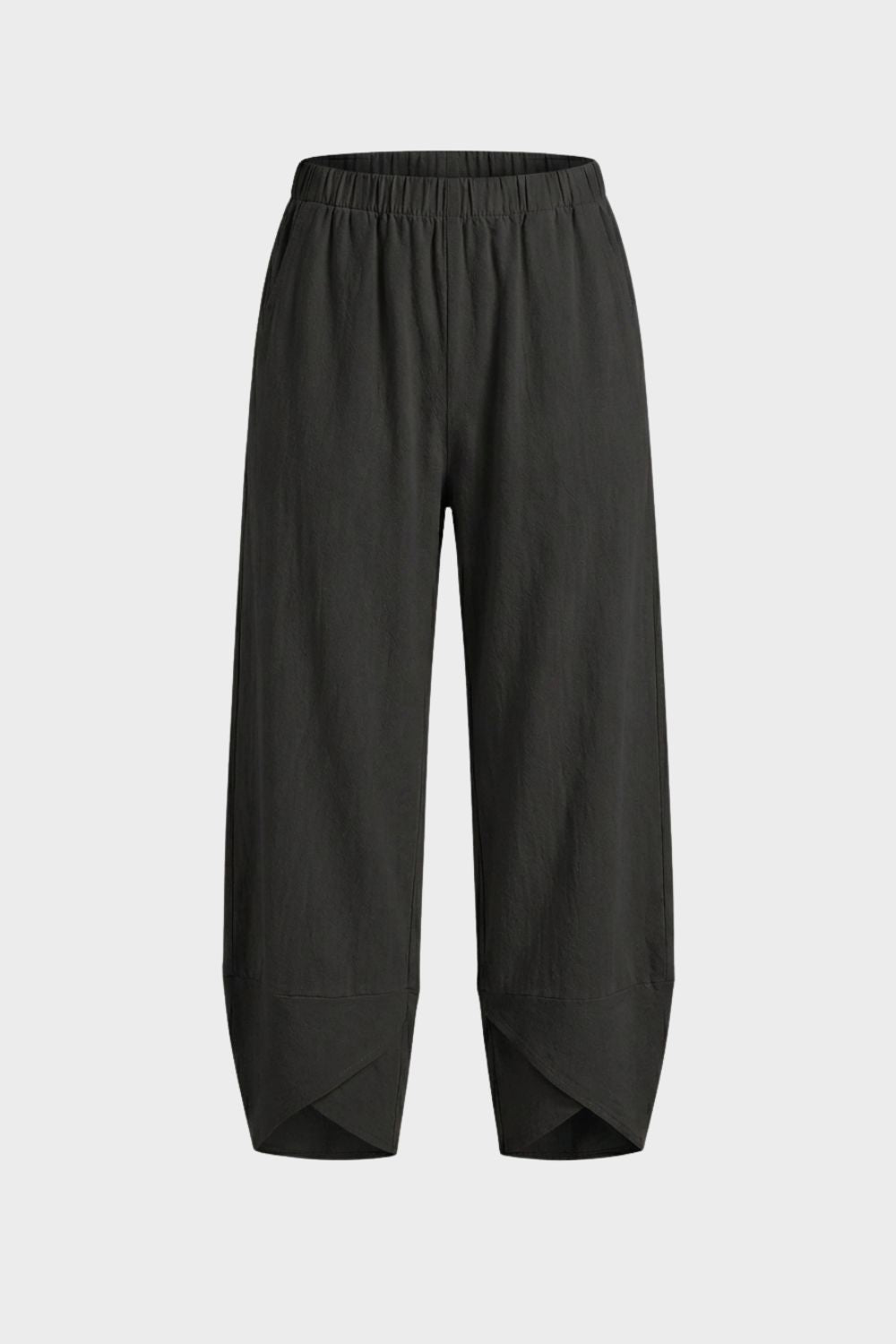 Women's Wide Leg Trousers with Elastic Waistband