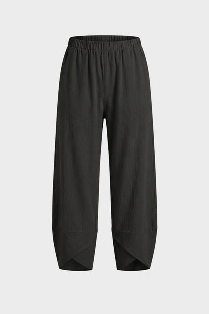 Women's Wide Leg Trousers with Elastic Waistband