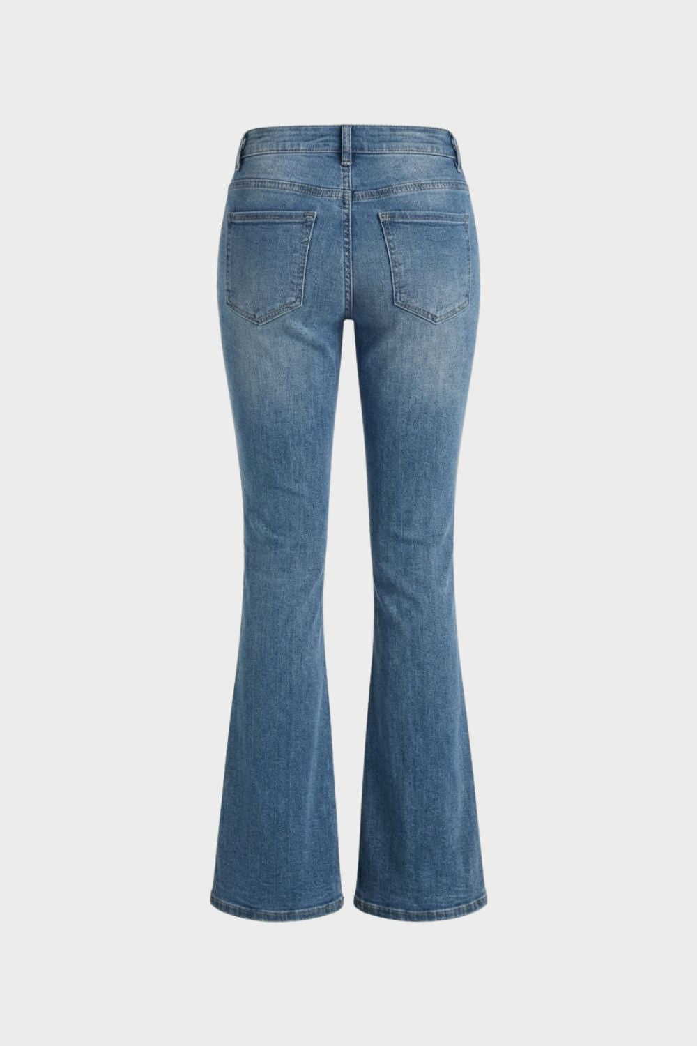 Women's High Waist Flared Jeans with Button Fly
