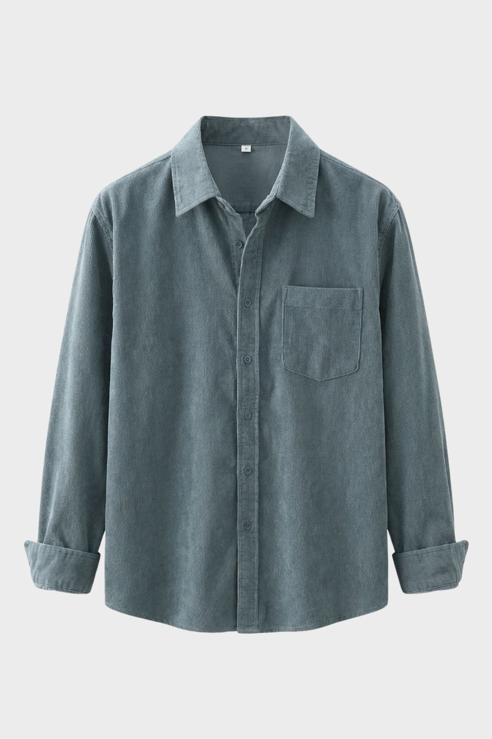 Men's Cord Shirt with Button Placket & Chest Pocket