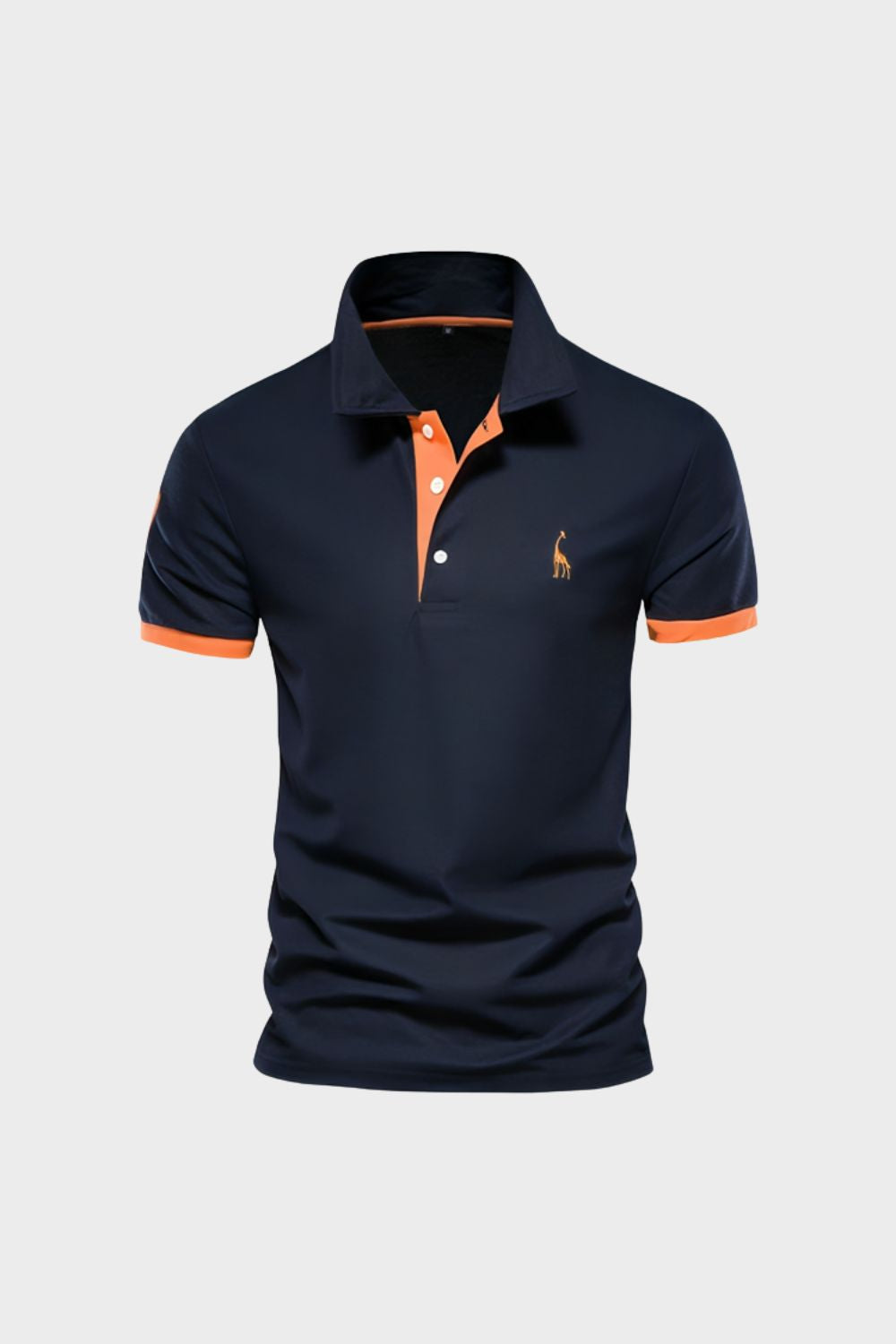 Men's Contrast Collar Short Sleeve Polo Shirt