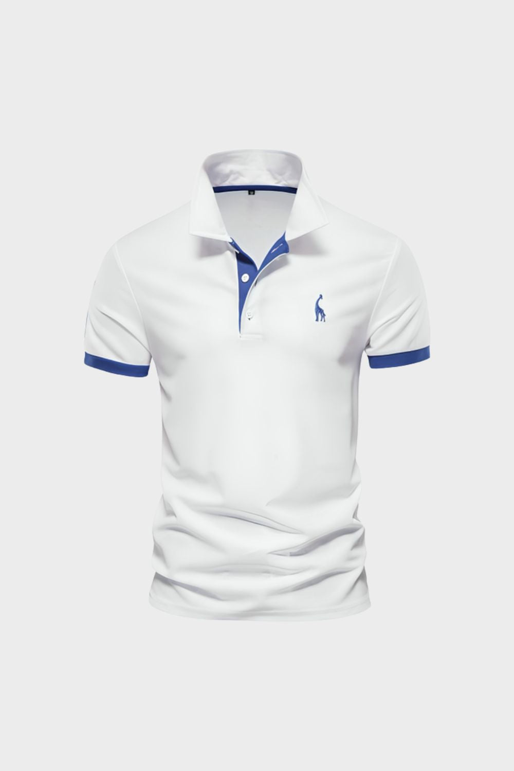Men's Contrast Collar Short Sleeve Polo Shirt