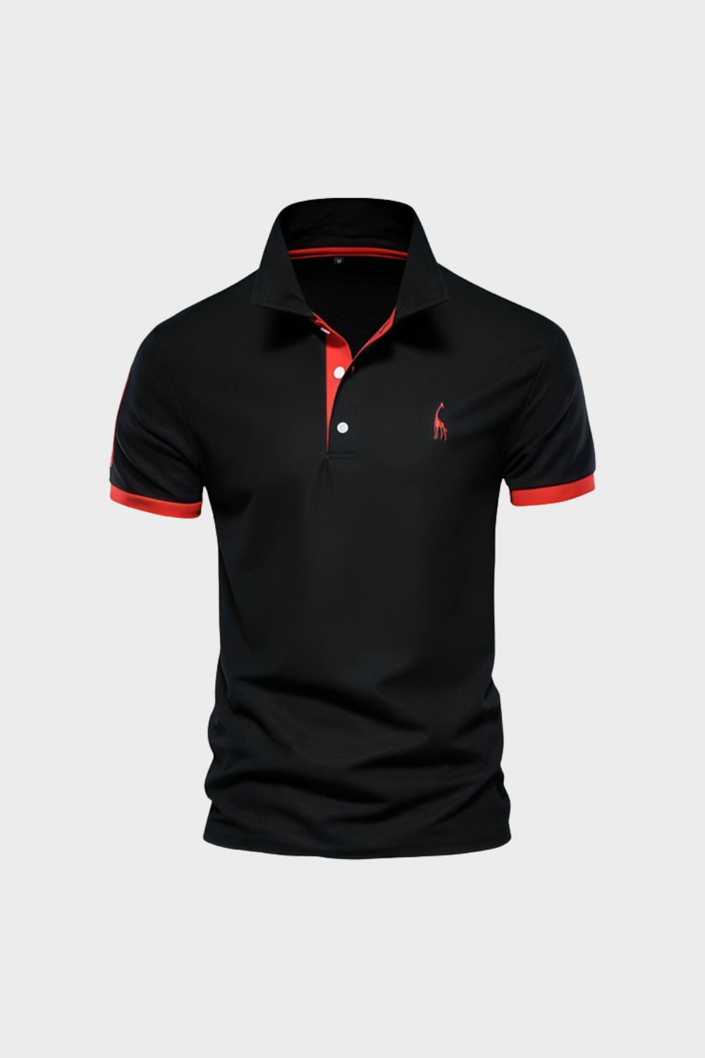 Men's Contrast Collar Short Sleeve Polo Shirt
