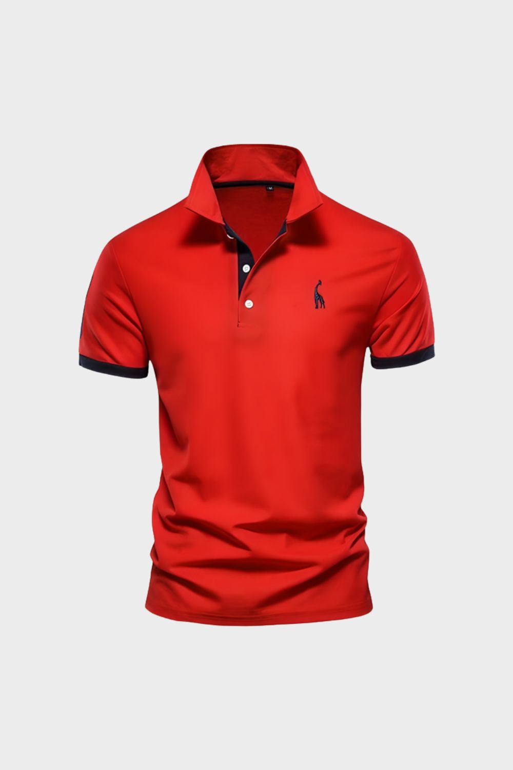 Men's Contrast Collar Short Sleeve Polo Shirt