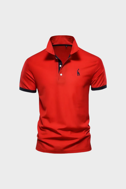 Men's Contrast Collar Short Sleeve Polo Shirt