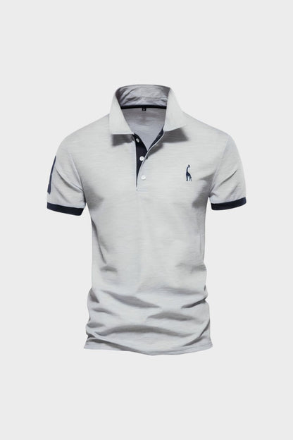 Men's Contrast Collar Short Sleeve Polo Shirt