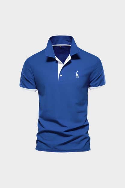 Men's Contrast Collar Short Sleeve Polo Shirt