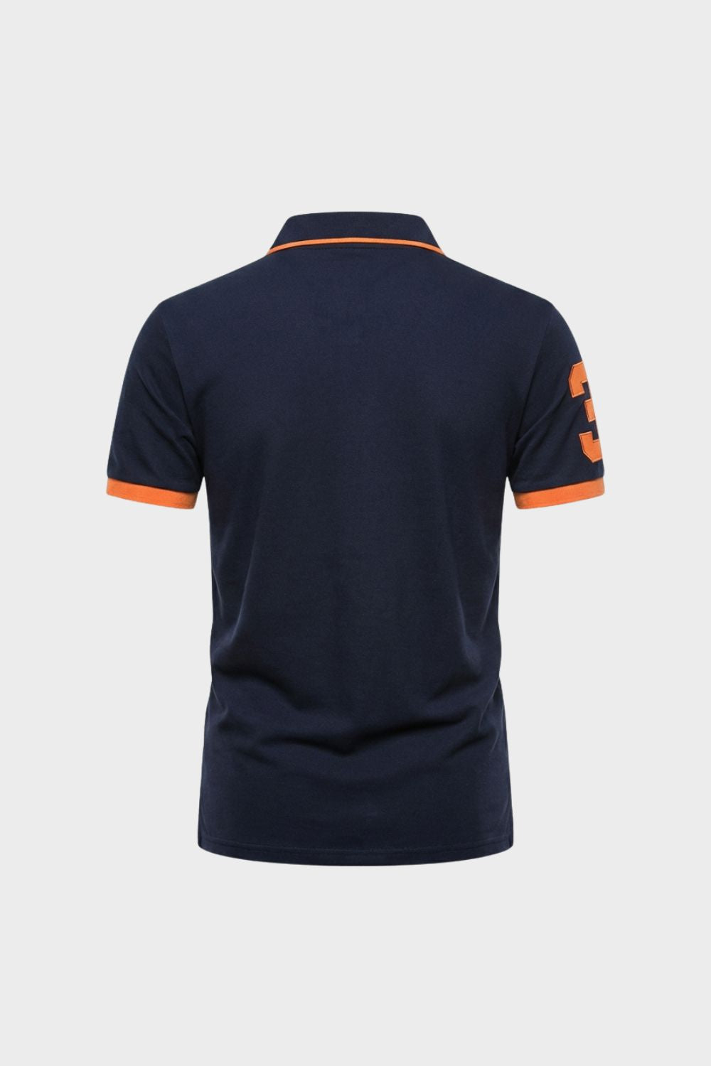 Men's Contrast Collar Short Sleeve Polo Shirt