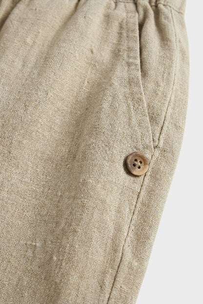 Women's Straight Leg Trousers with Elastic Waistband