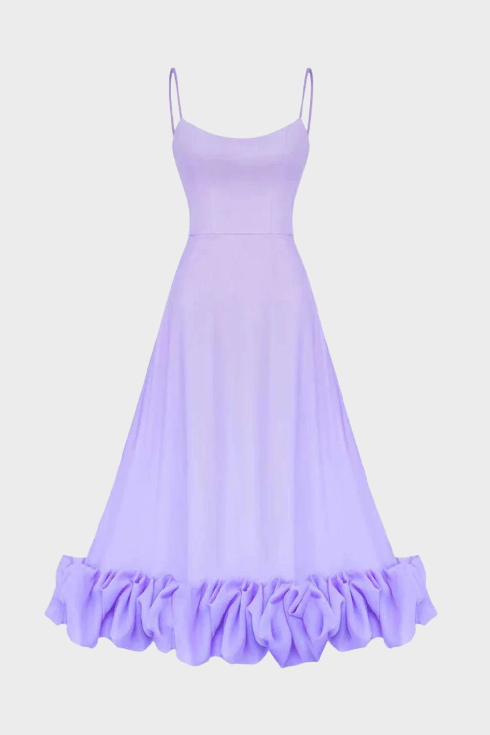 Strap and Ruffle Midi Dress for Women