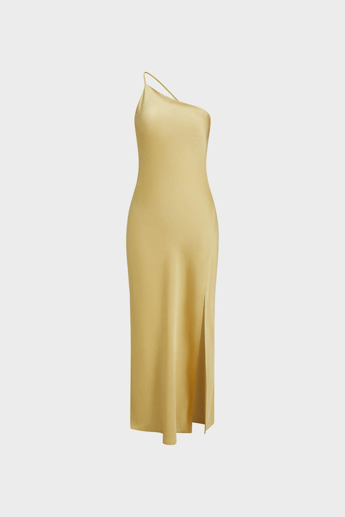 One Shoulder Maxi Dress for Women with Split
