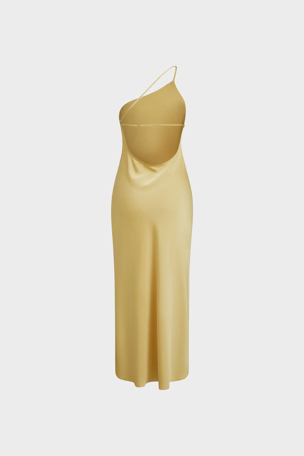 One Shoulder Maxi Dress for Women with Split