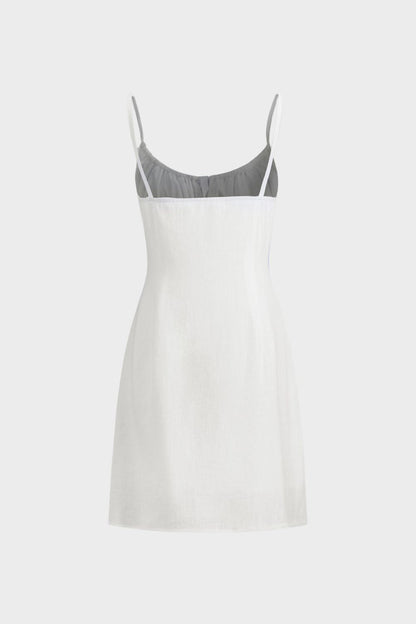 Women's Summer Strappy Dress with Button Placket