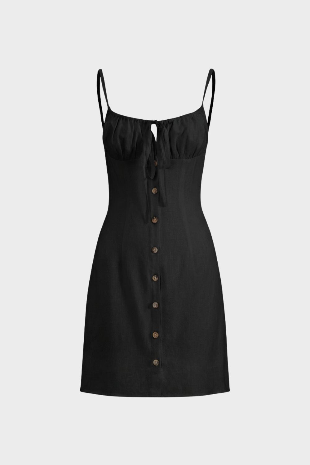 Women's Summer Strappy Dress with Button Placket