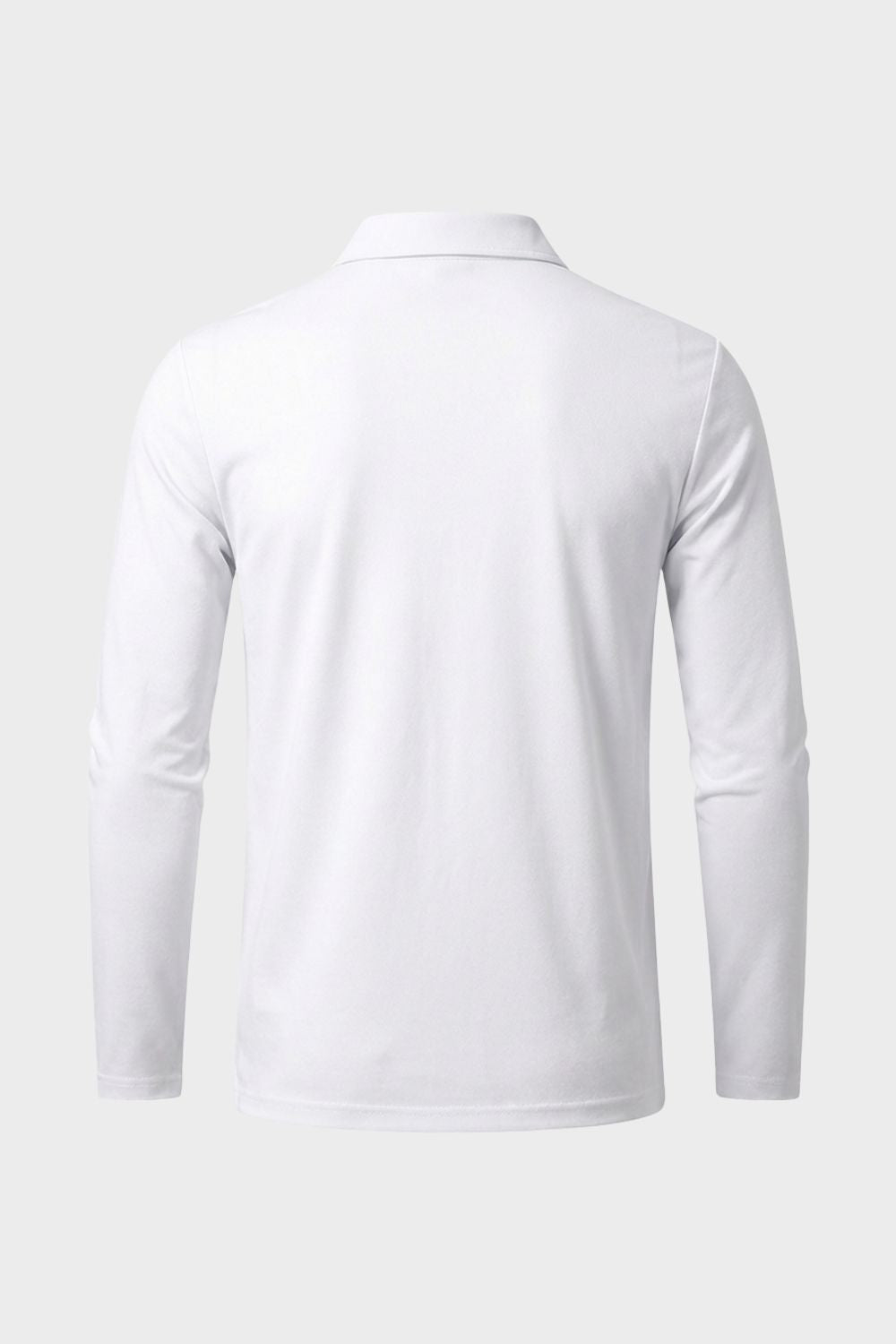 Men's Long Sleeve Polo Shirt with Buttons