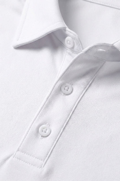 Men's Long Sleeve Polo Shirt with Buttons