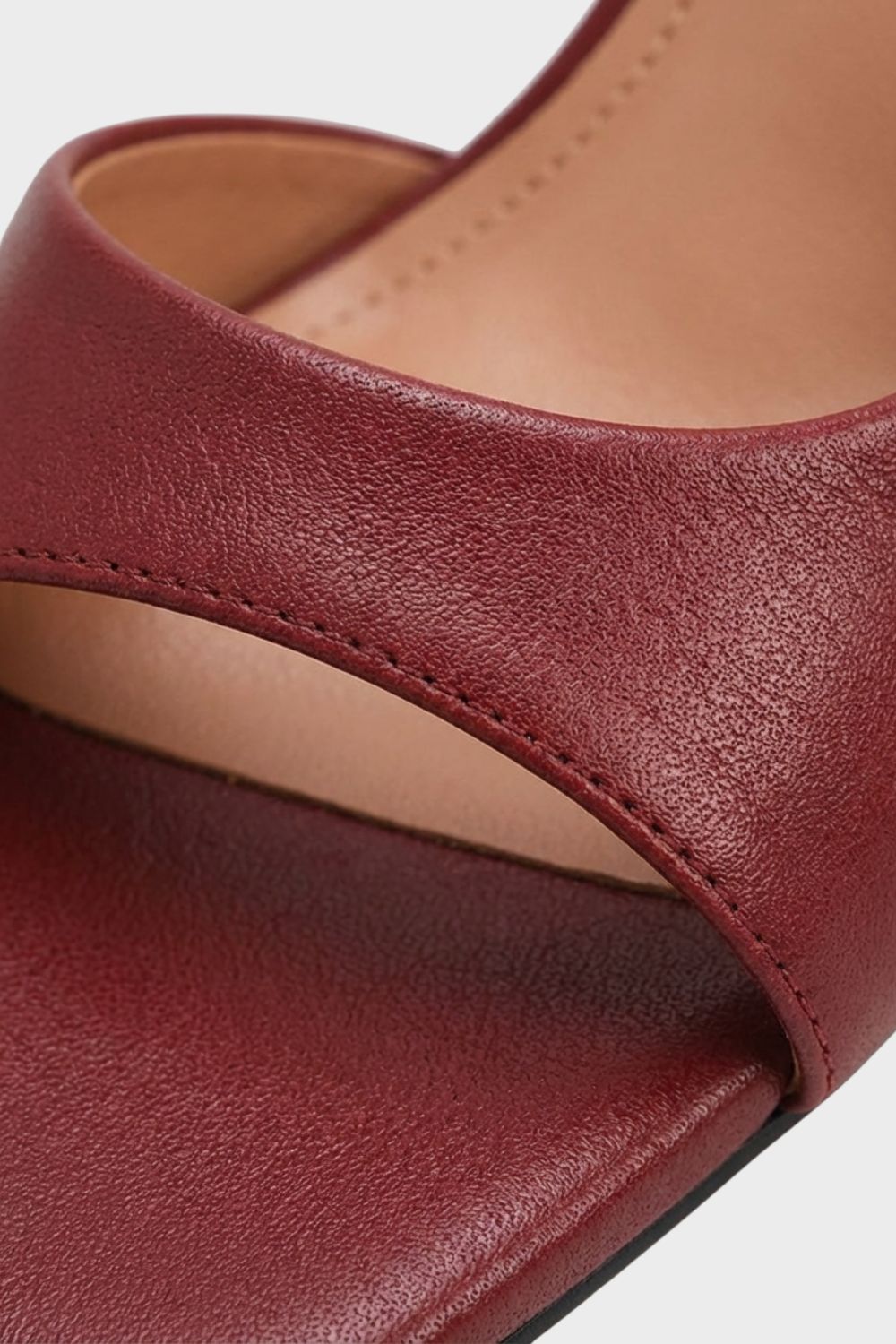 Women's Square Toe Leather High Heels