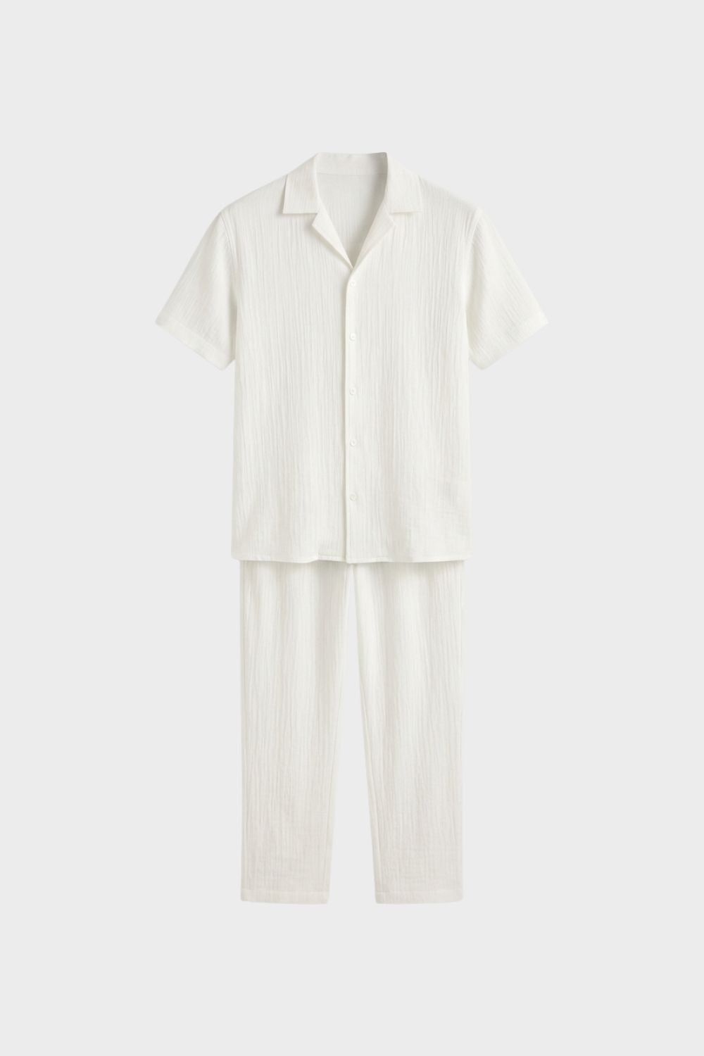 Men's Cotton Pyjama Set with Short Sleeve Top
