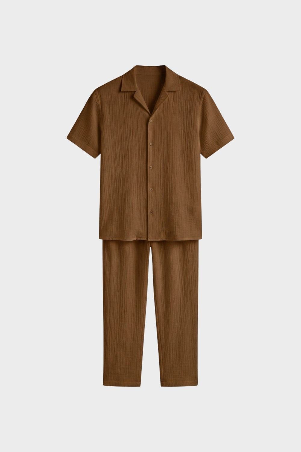 Men's Cotton Pyjama Set with Short Sleeve Top