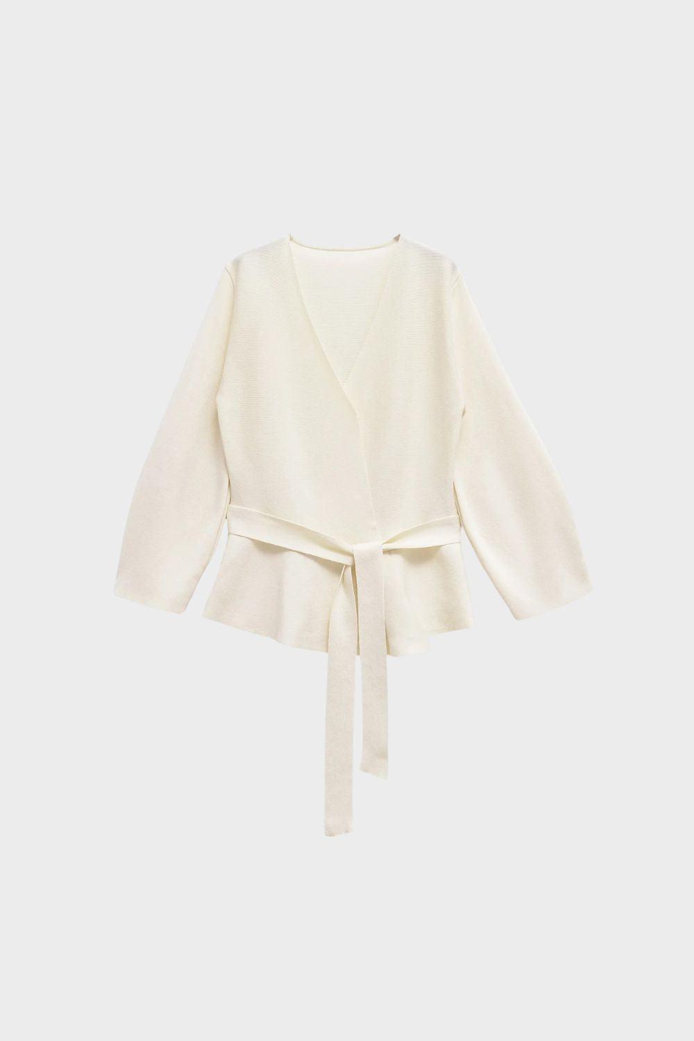 Women's V-Neck Wrap Blouse with Belt
