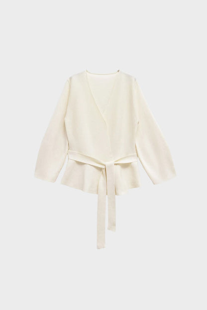 Women's V-Neck Wrap Blouse with Belt