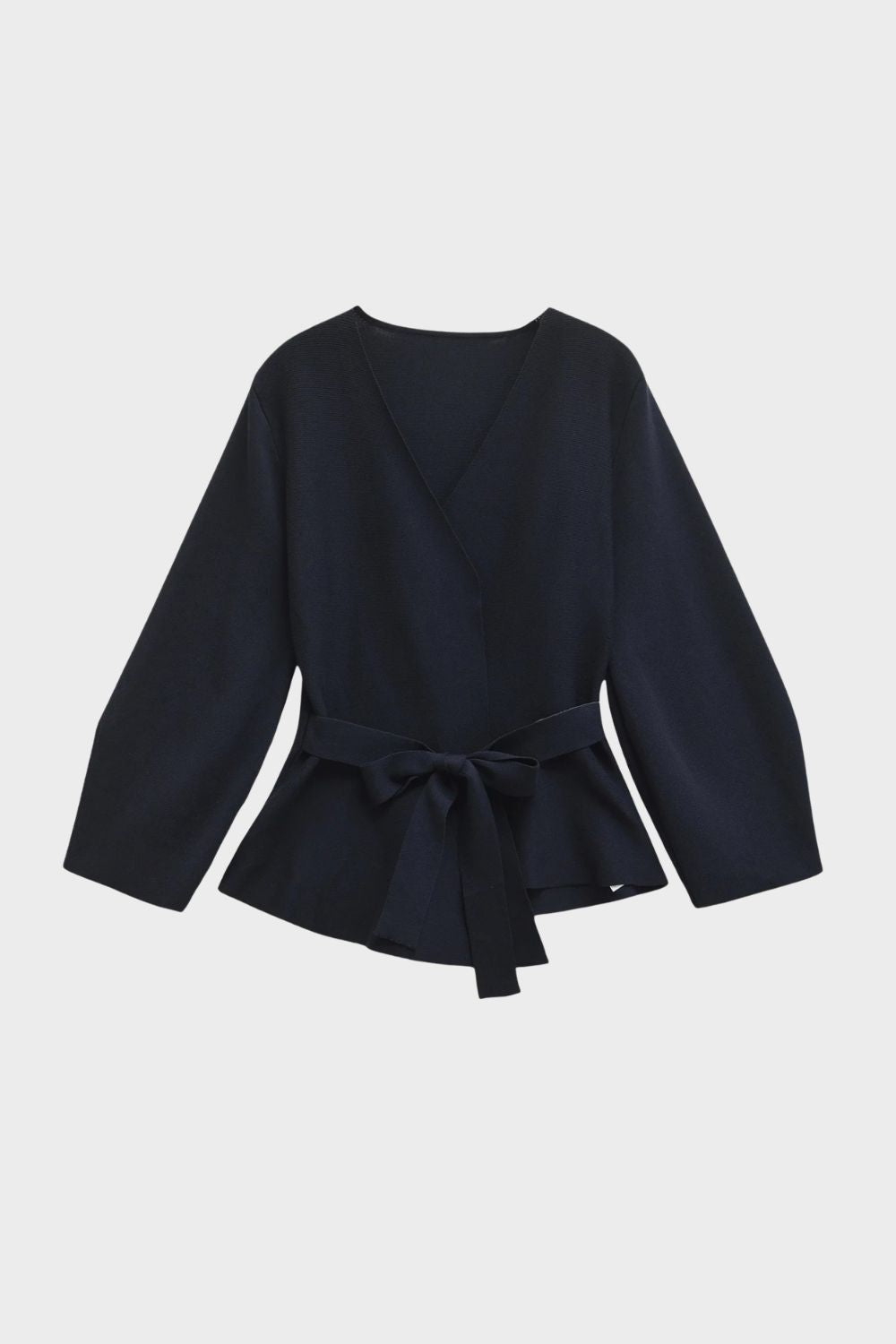 Women's V-Neck Wrap Blouse with Belt