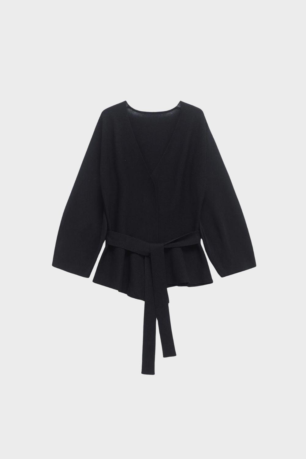 Women's V-Neck Wrap Blouse with Belt