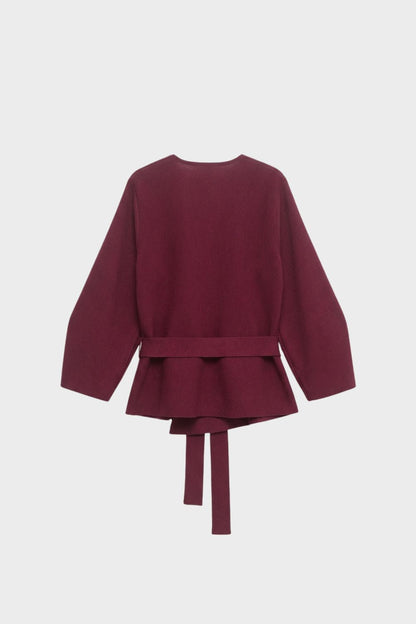 Women's V-Neck Wrap Blouse with Belt