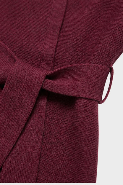 Women's V-Neck Wrap Blouse with Belt