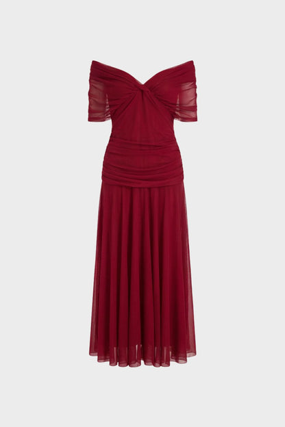 Women's Off-Shoulder Chiffon Evening Dress