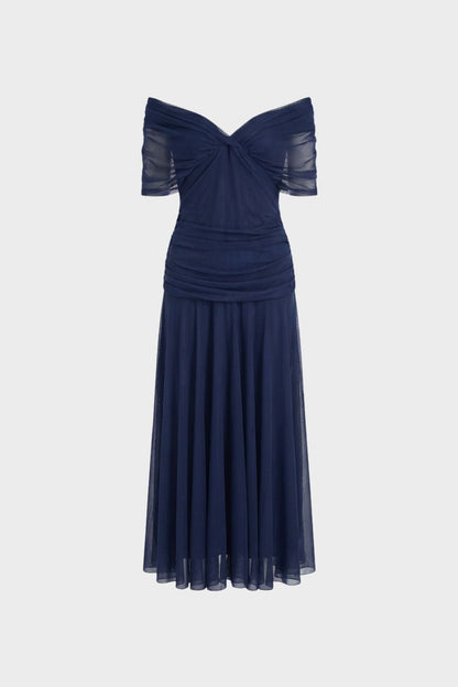 Women's Off-Shoulder Chiffon Evening Dress