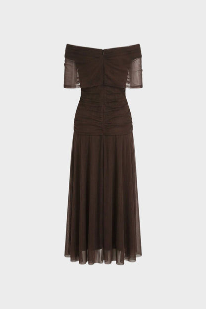 Women's Off-Shoulder Chiffon Evening Dress