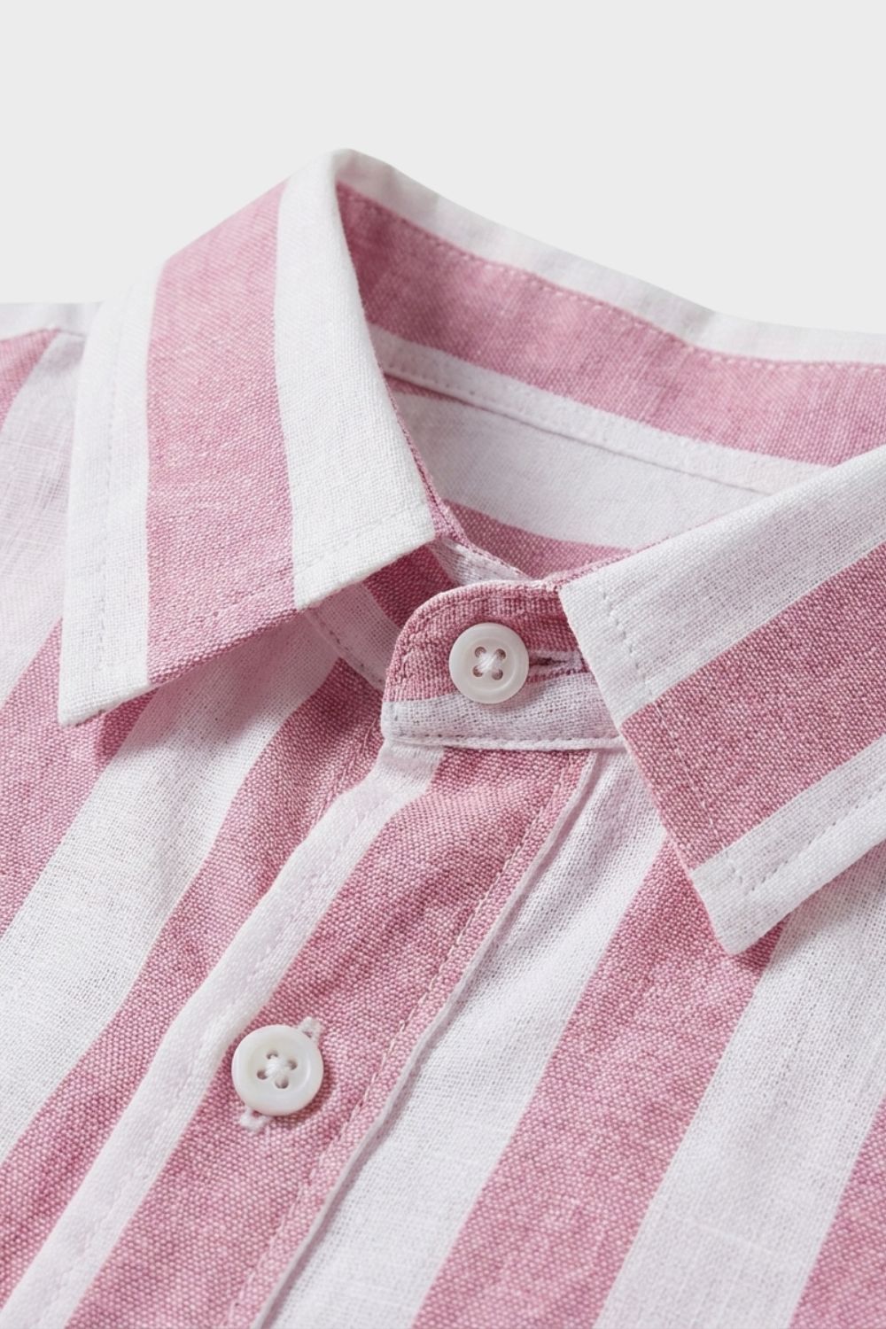 Men's Striped Long Sleeve Shirt with Kent Collar