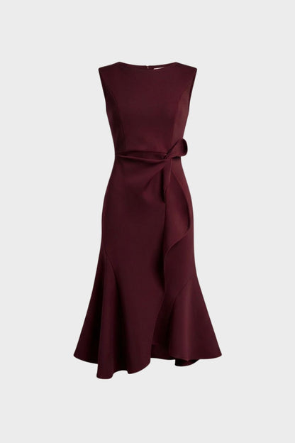 Women's Sleeveless Midi Dress | Draped