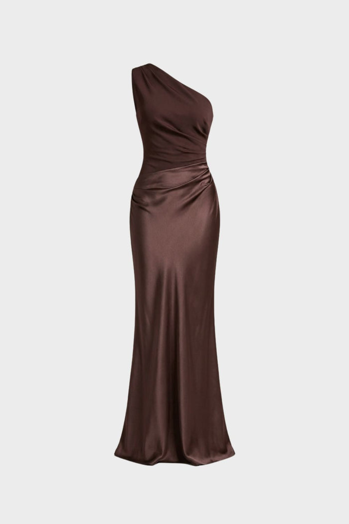 Women's One-Shoulder Maxi | Satin